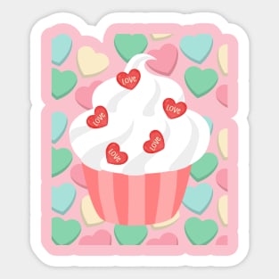 Cupcake Love Sticker